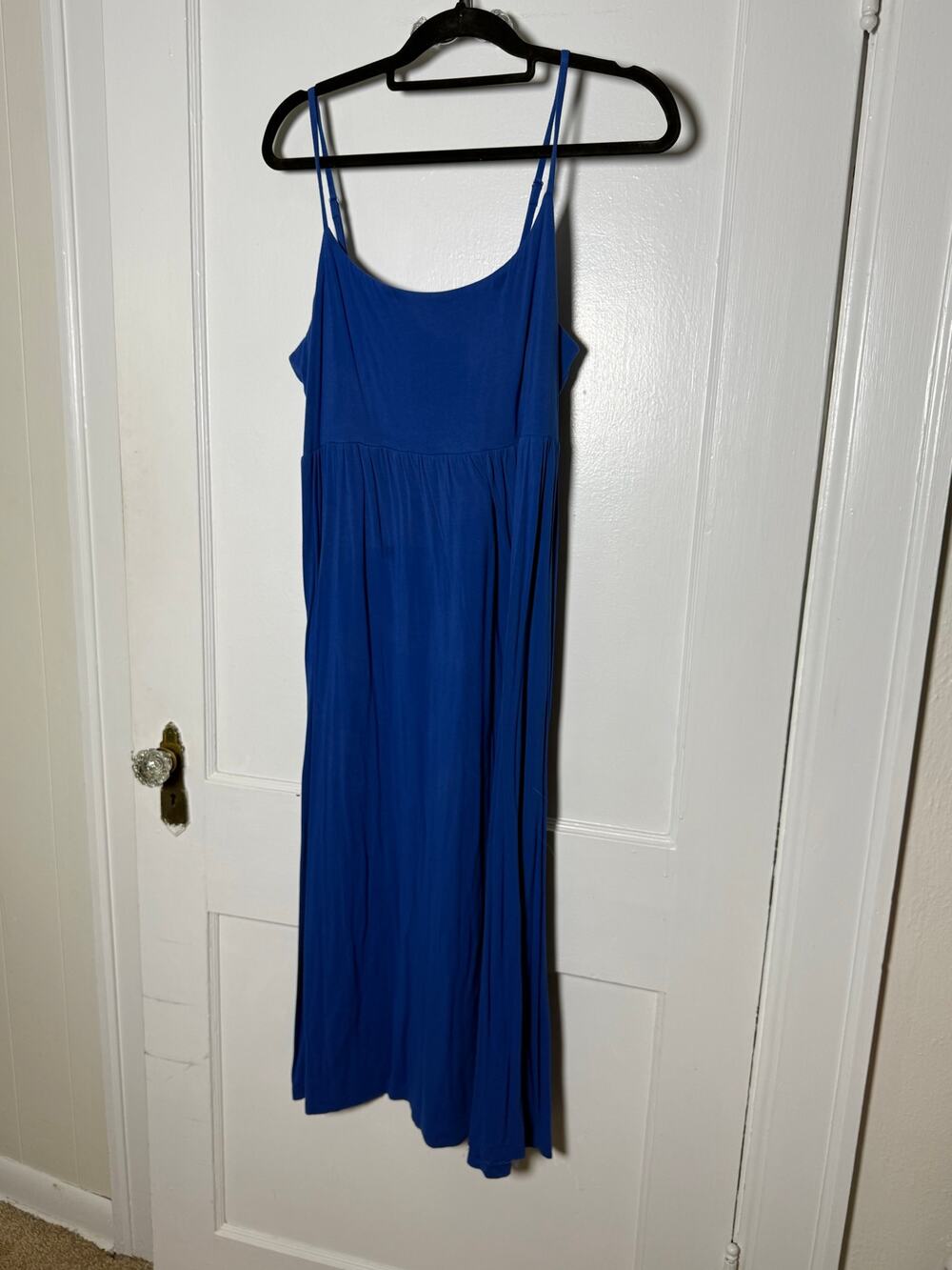 Old Navy Royal Blue Cami Sleeveless Jersey Knit Casual Midi Dress Women's XL
